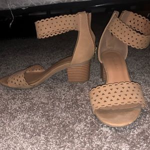 Tan Low Heel Sandal